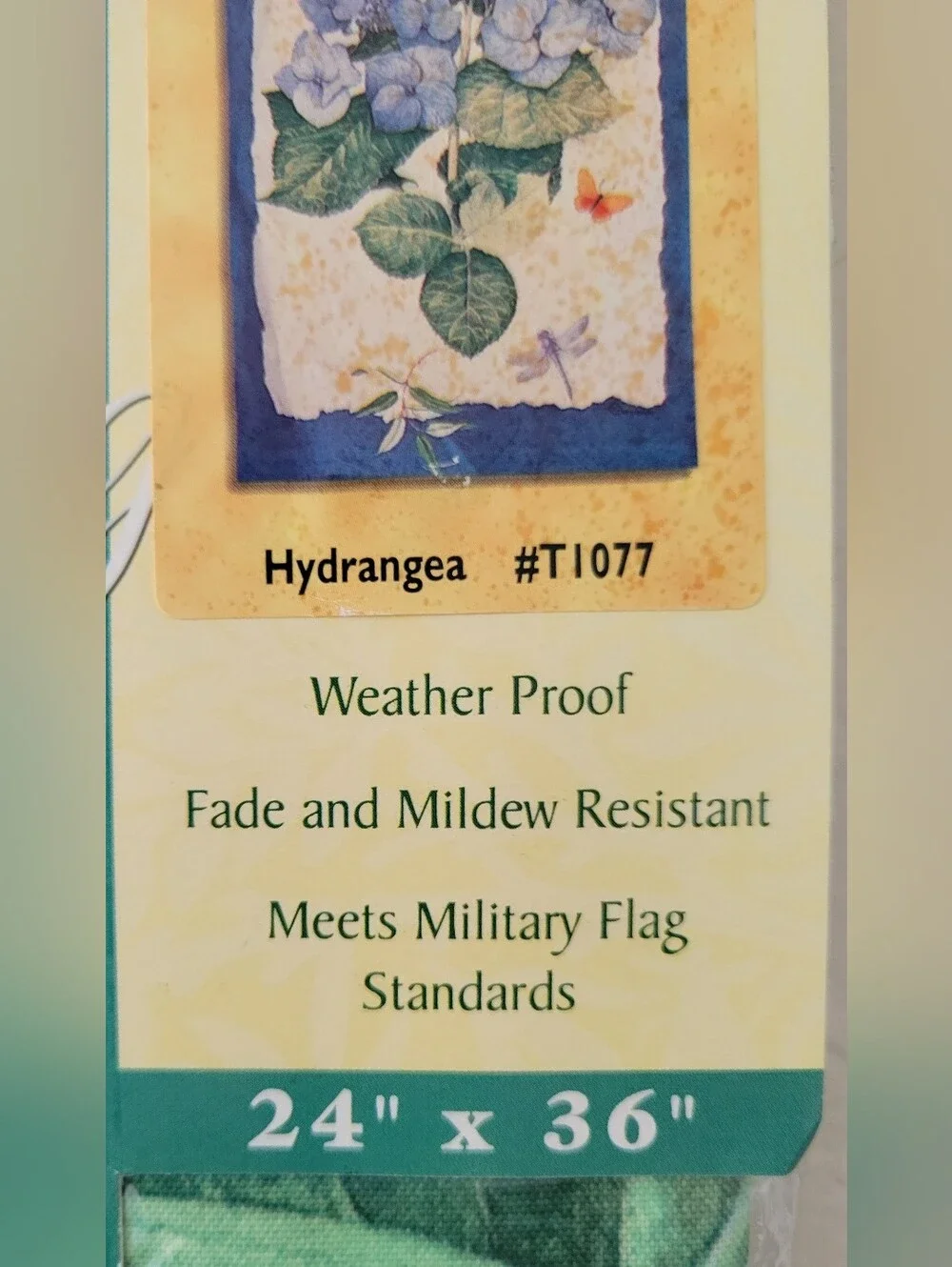 Blue Hydrangea Wall Hanging Flag NIP